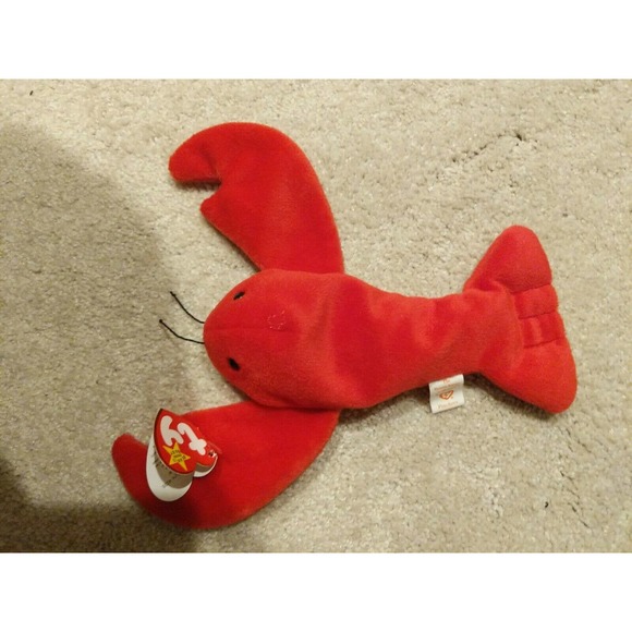 Beanie Babies Pinchers Lobster Ty Collection June 19 1993 PVC Pellet - Picture 1 of 5